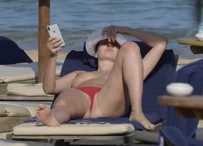 Bleona Qereti Topless On The Beach In Sardinia 2