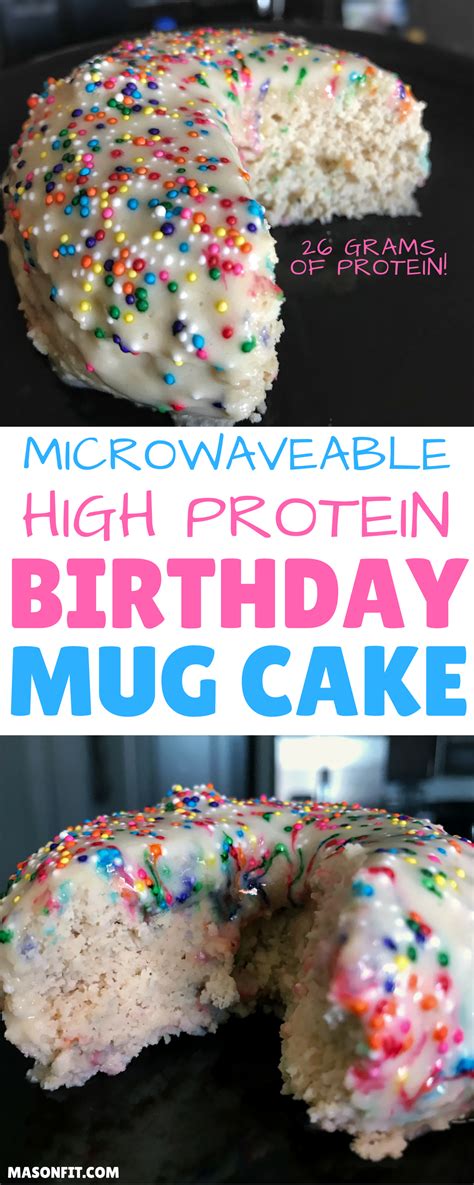 Or make your roomie do it these are healthy!? A mug cake recipe for high protein birthday cake that's ready in less than 5 minutes and packs ...