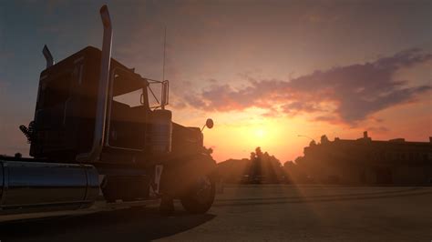 Ats American Truck Simulator Sunset Wallpapers Hd Desktop And
