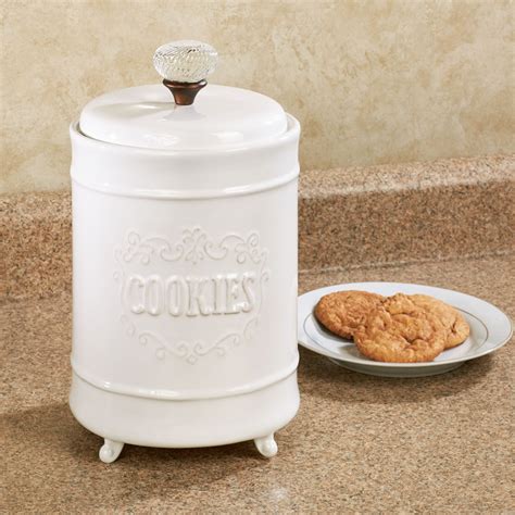 Circa White Ceramic Cookie Jar