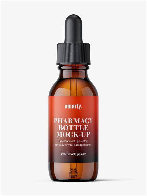Download Amber winchester dropper bottle mockup / 30 ml - Smarty Mockups