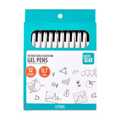 Shop Pengear Retractable Gel Pens Black 12 Count Great Prices
