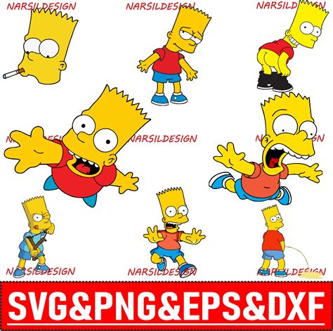 The Simpsons Bundle Svg Bart Simpsons Svgsvg Simpsons Png Etsy