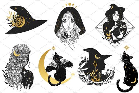 The Witches Vector Illustrations Hand Drawn Vector Illustrations