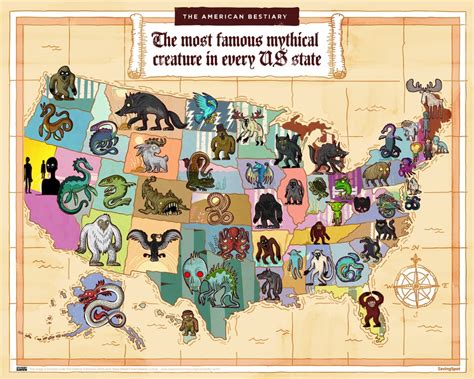 The Most Famous Mythical Creature In Every Us State Coolnerd