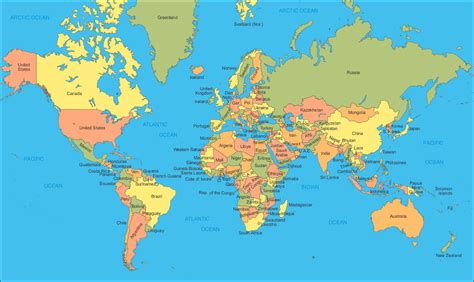 World Map The World Map 257 Countries