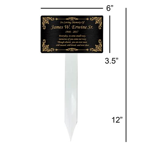 Memorial Plaque Stake Grave Marker Remembrance Plaque In Etsy