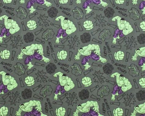 The Incredible Hulk Fabric Disney Marvel Hulk Doodle Licensed Novelty