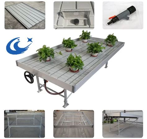 High Quality Hydroponic Flood Metal Rolling Ebb And Flow Table Bench