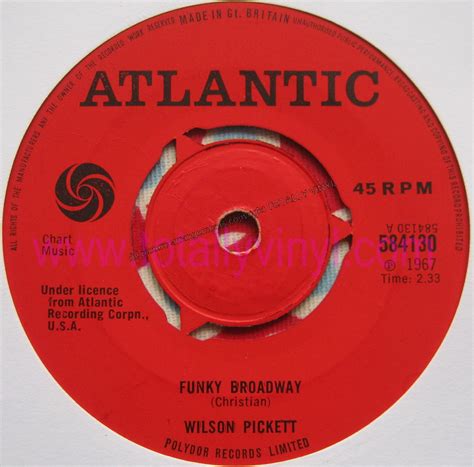 Totally Vinyl Records Pickett Wilson Funky Broadwayim Sorry About That 7 Inch