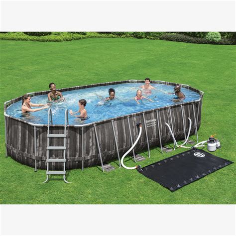 Bestway X Ft Power Steel Oval Frame Pool With Sand Filter Pump