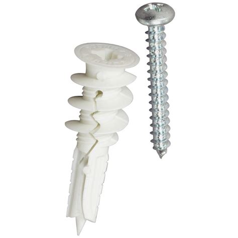 E Z Ancor 4 Pack Standard Drywall Anchor Screws Included In White