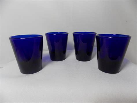 Vintage Cobalt Blue Shot Glasses From Mapricesattic On Ruby Lane