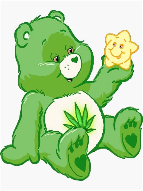 Stoner Care Bear Sticker By Yolynn444 In 2021 Care Bear Bear