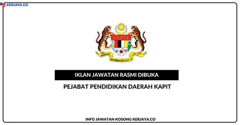 Oleh karena begitu pentingnya pendidikan, pemerintah mewajibkan pendidikan setidaknya selama 9 tahun dan disarankan lebih dari itu. Pejabat Pendidikan Daerah Kapit • Kerja Kosong Kerajaan