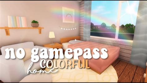 Roblox Bloxburg No Gamepass Colorful Home 10k Youtube