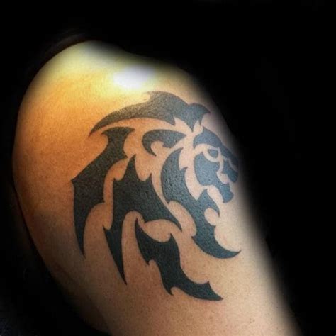 40 Tribal Lion Tattoo Designs For Men Mighty Feline Ink Ideas