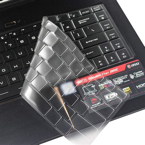 Casebuy Premium Clear Keyboard Protector Skin For Msi Gs65 Gf63 Stealth Thin 156 Gaming Laptop