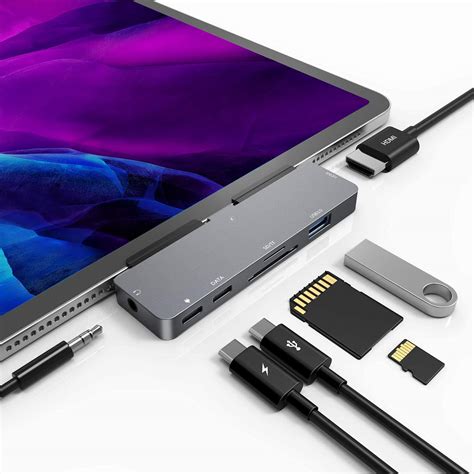 Buy Ipad Pro Usb C Hub 7 In 1 Adapter For Ipad Pro 2021 2020 129 11