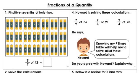 Year 4 Fractions Of A Quantity Lesson Classroom Secrets Classroom