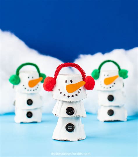 Egg Carton Snowman The Best Ideas For Kids