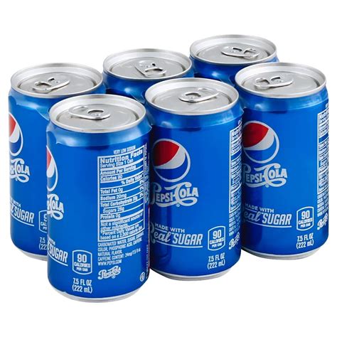 Pepsi Cola Made With Real Sugar 75 Oz Cans Shop Soda At H E B