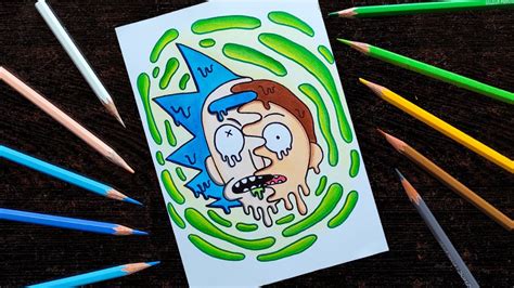 How To Draw Rick And Morty Drippy Effect Drawing Chandan Mehta Arts