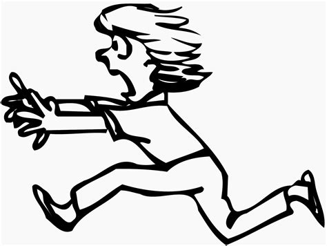 Person Running Away Clipart 2 Wikiclipart