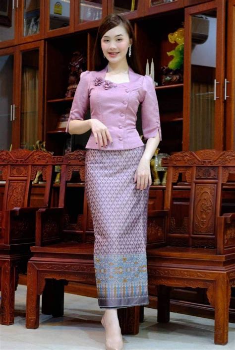 beautiful-traditional-laos-dress-lao-silk-blouse-with-hand-etsy