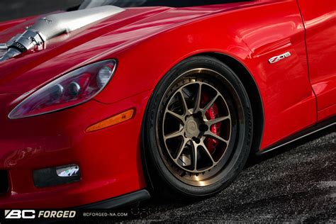 Chevrolet Corvette C6 Z06 Red Bc Forged Le10 Wheel Wheel Front