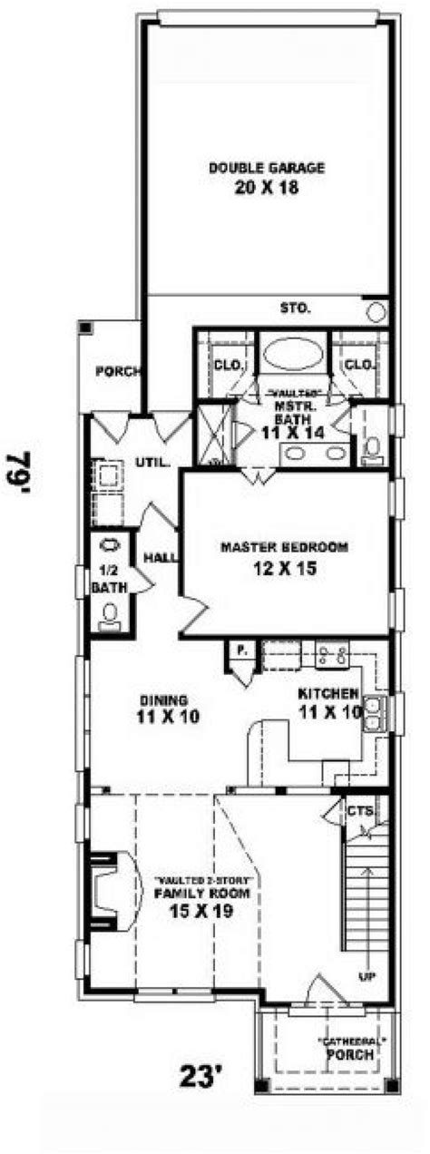 Lake House Floor Plans Narrow Lot Craftsman House Plan Narrow Lot