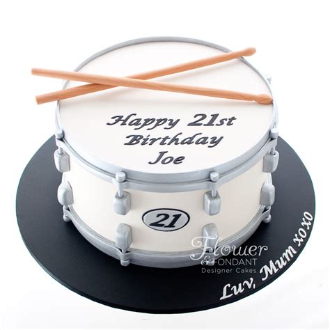 Drum Cake For A 21st Birthday All Details Edible Tartas Musicales
