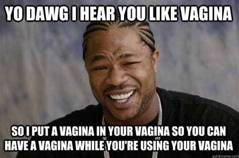 Yo Dawg I Hear You Like Vagina So I Put A Vagina In Your Vagina So You