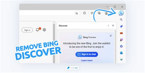How To Remove Bing Discover Button In Microsoft Edge