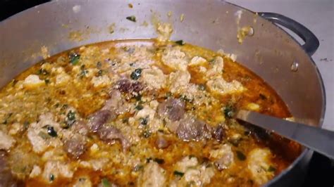 The best nigerian egusi soup recipe | egusi soup recipe : cameroonian Egusi soup with Fufu step by step - YouTube