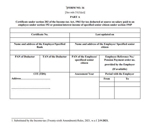 What Is Form 16 Meaning Format Eligibility And Significance Form 16