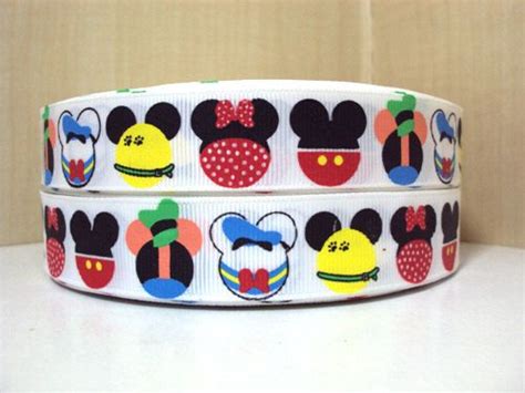 Mickey Mouse Head On White Grosch Ribbon