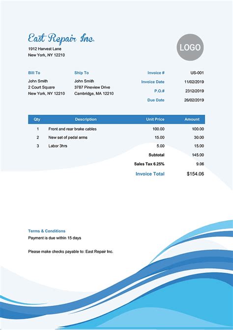 Free Blank Invoice Templates Pdf Eforms Fill In Blank Printable Invoice Invoice Template Ideas