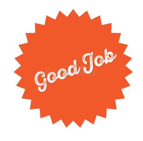 Good Job Stamp On White Stock Vector Illustration Of Successful