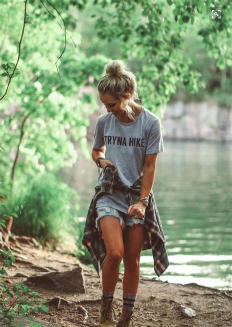 Grayling fish hatchery is 12 mi (19.4 km) away. A walk in the woods. | Camping outfits for women, Hiking ...