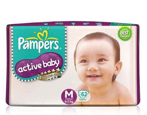 Pampers Active Baby Taped Diapers Medium Size Vrinda Super Mart