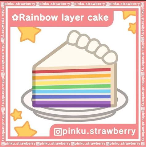 Rainbow Layer Cake Gacha Food Prop Food Props Club Design Cute
