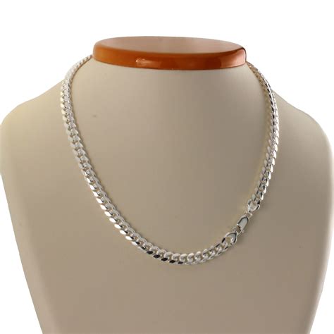 Looking for a gift for your man? Mens Solid Sterling Silver Cuban Link Curb Chain