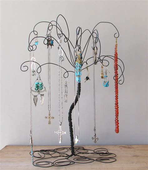 Wire Jewelry Tree Stand Earring Ringsbracelets Organizer Display