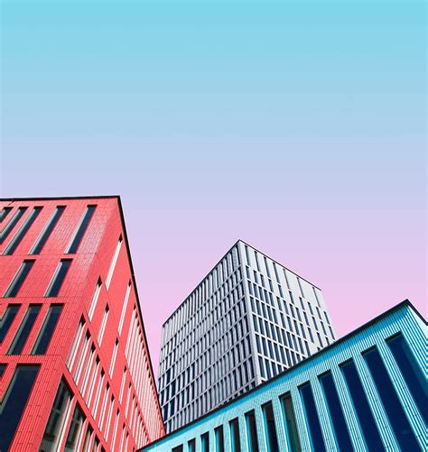 Building Colorful Architecture Windows Walls Symmetry Hd Phone