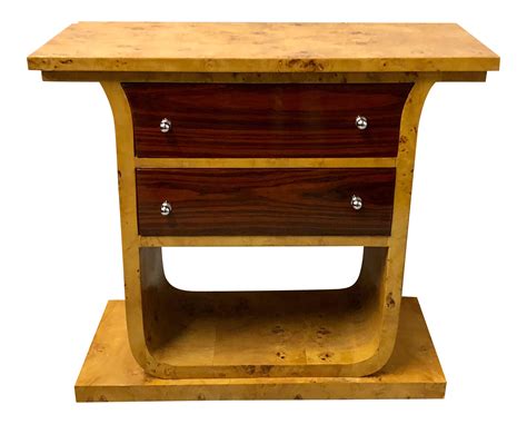 Burlwood Art Deco Console Table on Chairish.com | Burled wood, Art deco console table, Console table