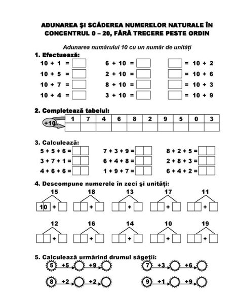 The Worksheet For Addition And Subtraction With Numbers To 10 In Each