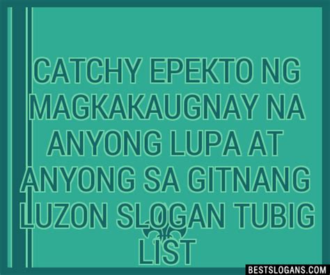 100 Catchy Epekto Ng Magkakaugnay Na Anyong Lupa At Anyong Sa Gitnang