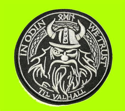 Odin We Trust Vikings Valhalla Embroidered Iron On Patch Etsy