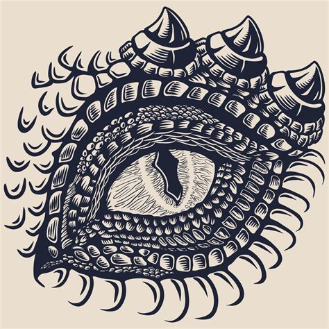 Tattoo Imagine Dragon Eye Detail Line Art Vector Style 17668233 Vector